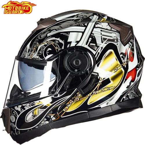 GXT160 Motorcycle Full Face Helmets Mens ABS Winter Liner Removable Moto Scooter Helmet Motorbike Breathable Flip Up Helmets