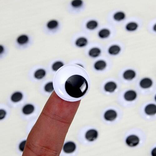 LNRRABC Wholesale 100 Pcs Back Stickers Black Joggle Moveable Eyes For Jewelry Making Fashion Scrapbooking Hand Craft 8/12/18mm