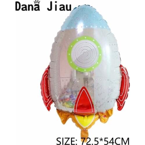 NEW NEW Rocket Astronaut Foil Balloons Baby Boy Super Hero Favor Toys HAPPY BIRTHDAY Party Decorations Kids Outer Space Balls
