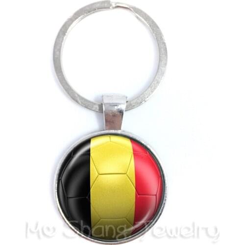 2018 New Football Key chians Product Word Cups National Flag Iceland,Belgium,Germany,Denmark,Poland Soccer Souvenirs Keyring