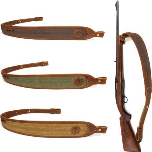 Hunting Leather Rifle Shotgun Sling Adjustable Shoulder Padding Canvas Tactical Shooting Strap Gun Accessories 106cm