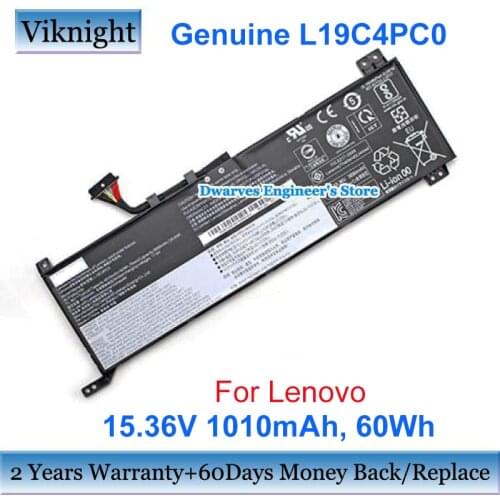 Genuine L19C4PC0 Battery For Lenovo Notebook Li-ion Rechargeable Battery Packs 15.36v 4ICP4/62/100 60Wh