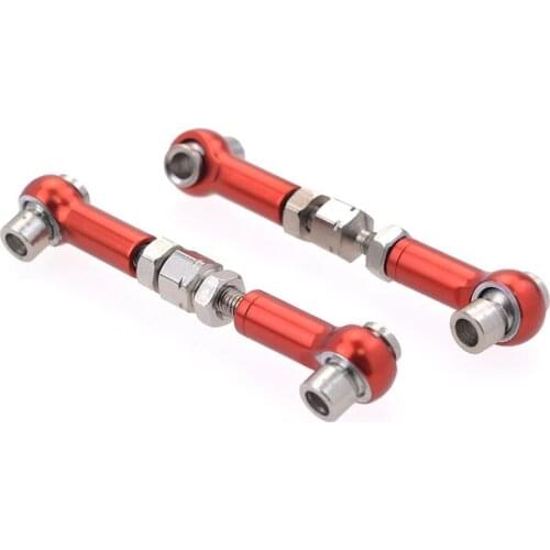 2Pcs 47-57mm 102017 122017 Aluminum Alloy Metal Front / Rear Linkages Servos Link 02012 (10391) For HSP 94122 94123 Redcar HPI