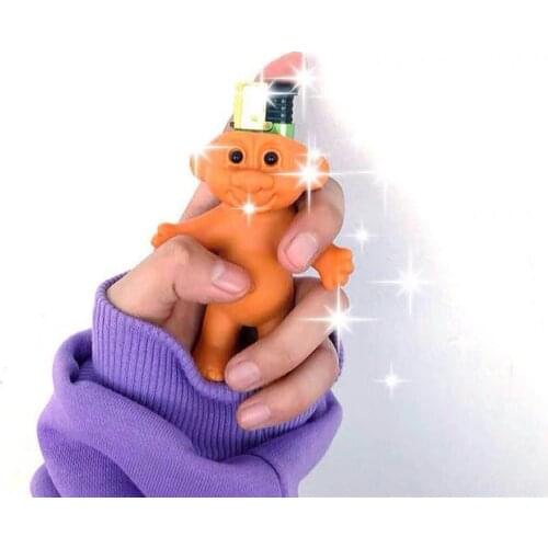 Plastic carton cute Troll doll lighterholder lighter holder toys pvc lighter case hold gift for men women lighter shell case