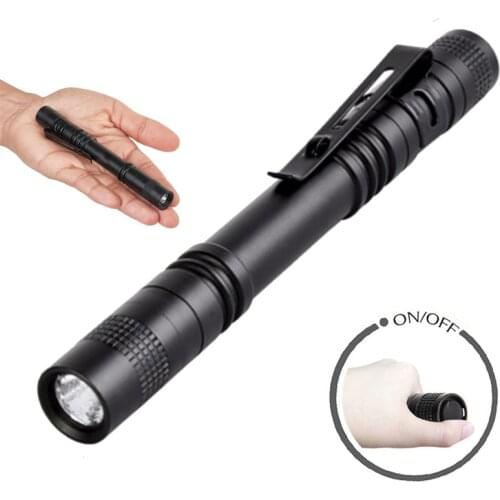 Portable Mini Flashlights Night Walking Lamp Pen Light Switch Mode Led Flashlight for Dentist Fishing Camping Waterproof Lights