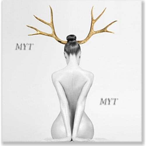 Hand-painted Sexy Nude Lady Body Canvas Oil Painting Art Modern Bedroom Decorative Canvas Wall Art No Frame Nude Figure Artwork