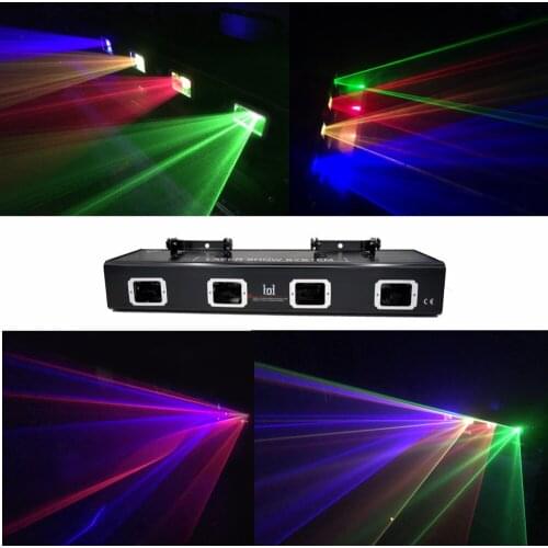 Stage light RGBY laser pattern effect light stage lighting four-lens projector DJ party dance hall family party etc