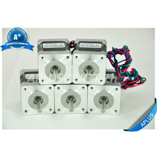 5 PCS NEMA 14 Stepper Motor, 31.1oz-in 42mm 0.8A, 1.8degree, 4wires