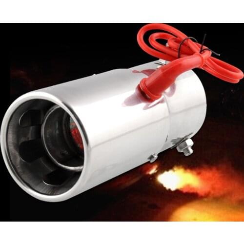 Universal Cars Parts Tailpipe 70MM Led Fire Red Tail Throat Motorcycle Muffler Exhaust Pipe of Stainless Steel Exhaust Muffler