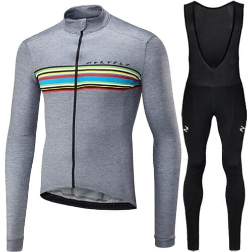 Runchita 2018 winter thermal fleece long sleeve set bicicleta maillot ciclismo kit bike winter cycling clothing Ropa de invierno