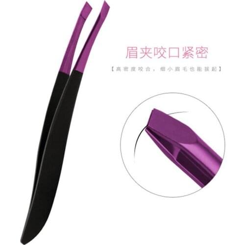 1PC High Quality Make Up Tools Eyebrow Tweezer Stainless Steel Slant Tip Eyes Tweezer Clip For Face Hair Removal