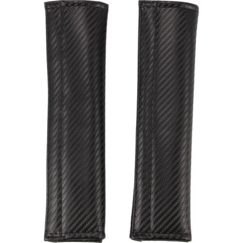 2Pcs Car Safety Seat Belt Shoulder Pads Carbon Fiber Cover Pads Harness Cushion