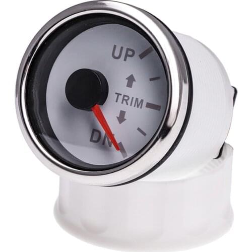 52mm Up to Dn Trim Gauge For Marine Boat Truck Universal Tilt Indicator Inboard Outboard Engine Meter With Red Backlight 12V/24V