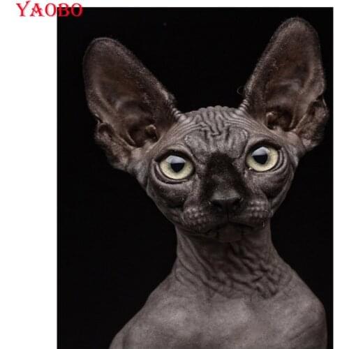 5D DIY Diamond Painting sphynx cats Full Square Drill Resin Embroidery Diamond Mosaic aniaml cat cross stitch home decor gift