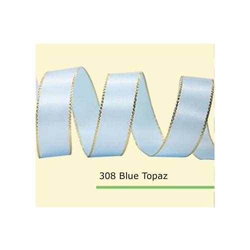1/8" (3mm) Golden Metallic Edge Satin Ribbons 35 colors in stock