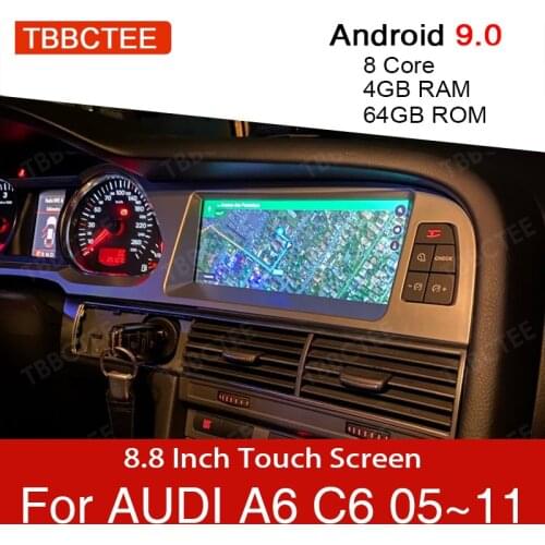 Android 10.0 6G 64G Car Multimedia Player For Audi A6 C6 4f 2005~2011 MMI 2G 3G GPS Navigation Navi Stereo Touch Monitor