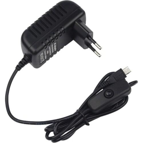 Raspberry Pi 3 B+ Power Supply 5V 3A Switch Button Micro USB Power Charger Adapter EU US UK AU Plug for Raspberry Pi 3 Model B