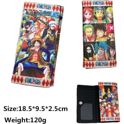 Women Handbags Cartoon Wallet One Piece Luffy Pirate Skull Head Comics Wallets with Coin Pocket Student Coin Purse
