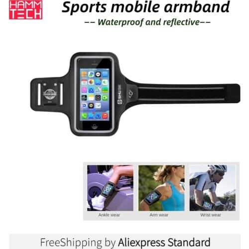 Fitness Phone Armband Running Mobile Arm Bag Lycra Waterproof Reflective Universal Sports Armband Phone Holder