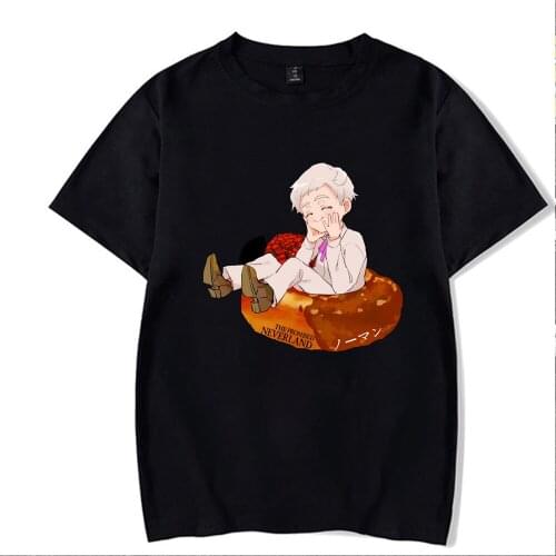 Hot Anime The Promised Neverland Women Men Anime Clothes Norman Tshirt Hip Hop Top Tees Unisex