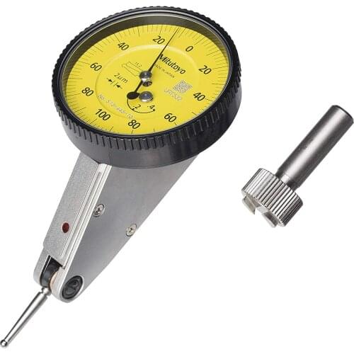 MITUTOYO 513-445-10E TI-512EX Measuring Range 0.4mm/0.002 0-100-0 20° Tilted Face Lever Indicator Japan made Dial Indicators