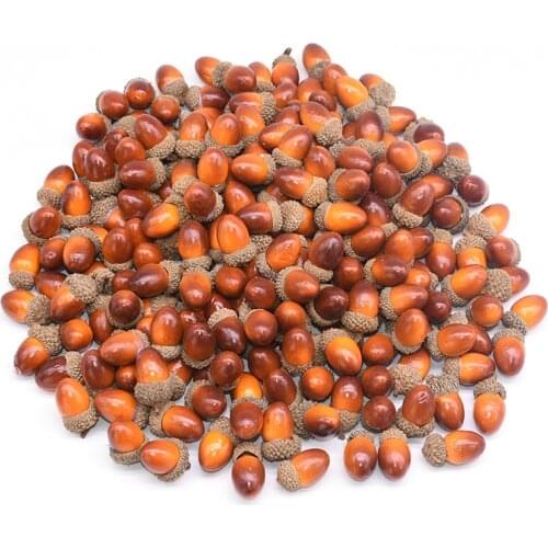 Artificial Acorn Nuts Christmas Fake Fruit Xmas Tree Ornaments Party Table Decoration DIY Christmas Garland Crafts for Home Deco