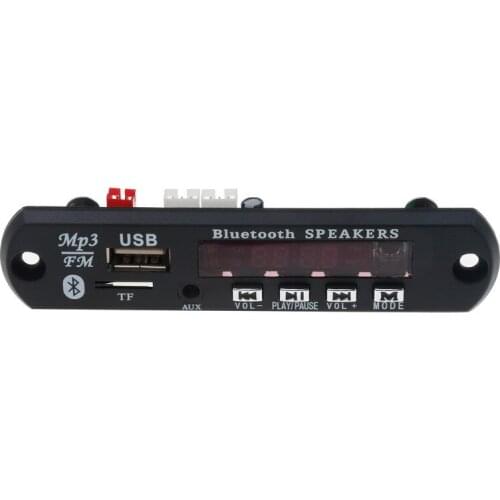 KEBIDU car wireless bluetooth 12V MP3 WMA decoder board audio module USB TF radio speaker with remote control