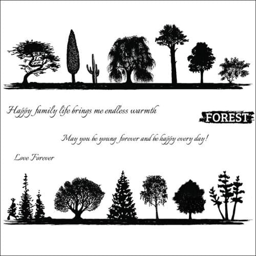 KLJUYP Forest Clear Stamps Scrapbook Paper Craft Clear stamp scrapbooking 04222