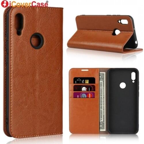 Genuine Leather Wallet For Huawei Y6 2019 Case Luxury Phone Accessory Flip Cover Huawei Y6 Prime 2019 Coque Funda Hoesjes Etui