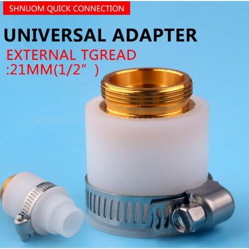 Omnipotent 22mm Lawn Water Tap Hose Pipe FittingSet Connector Purifier Adaptor 15/19/24MM Universal Garden Supplies Alternative