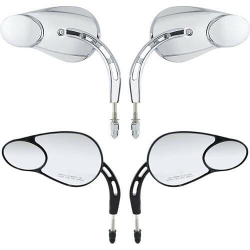 Motorcycle Rear View Side Mirrors For Harley Honda Yamaha Suzuki Kawasaki 8mm 10mm Black 8 styles