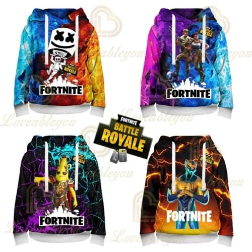 2021 Summer Men and Women Hoodie Fortnite Victory Royale Boys Childrens Game 3D Hoodie Clothing Sweatshirts Kids Hero Tops