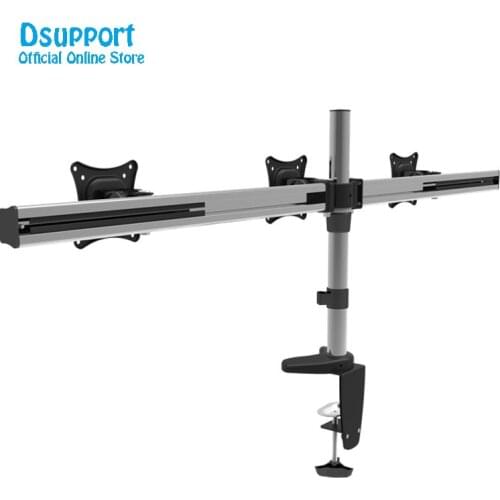 15-27" Desktop Triple LCD Screen Holder TV Mount Monitor Holder Mount Arm loading 10 kgs each head