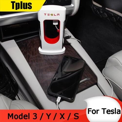 Tplus Portable Power Bank Is Used For Tesla Model3 X Y S USB Fast Charging External Smart Phone Tablet Charger Can Be Carried