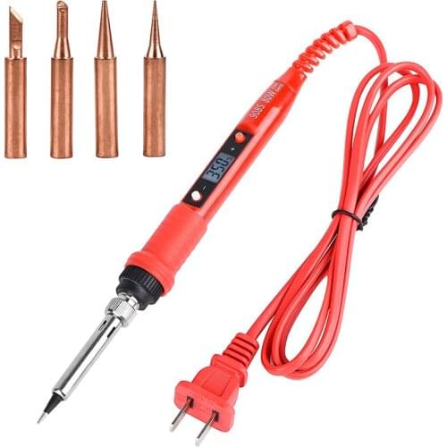 JCD 80W Soldering Iron With Tips Kit Digital Display Adjustable Temperature 220V/110V Solder Station Welding Repair Tool 908S