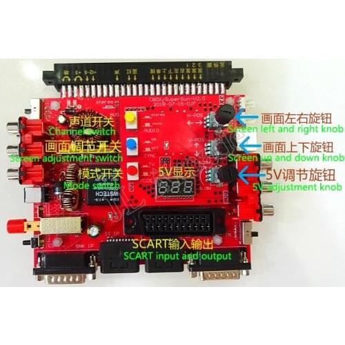 V2.0 JAMMA CBOX / Super Gun Converter Board to SNK D15P Joypad & Saturn Gamepad for JAMMA PCB box MVS Motherboard