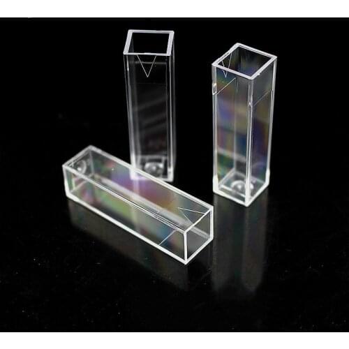 PS Cuvette 3.5ml / 4.5ml Spectrophotometer Semi Micro Plastic Cuvettes Disposable Cuvette Two Optical Windows 100 / PK