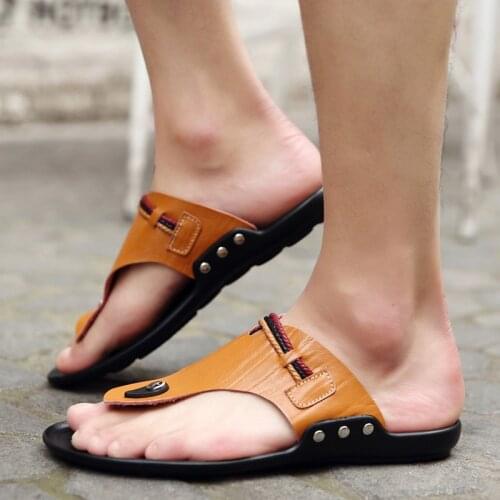 Sandalias De Cuero Para Hombre Slapi Vietnam Sandals Beach Flip Flops Man Leather Sandali Da Uomo Shoes Men Chancla Hombre