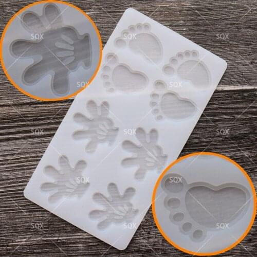 Cute Feet & Hands Shape Silicone Chocolate Mold, Cake Decoration Tool, Baby Series Silicone Mold SA06
