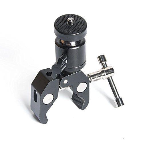 Super Clamp +1/4" Mini Tripod Ball Head Bracket Holder Mount Ballhead for DSLR C