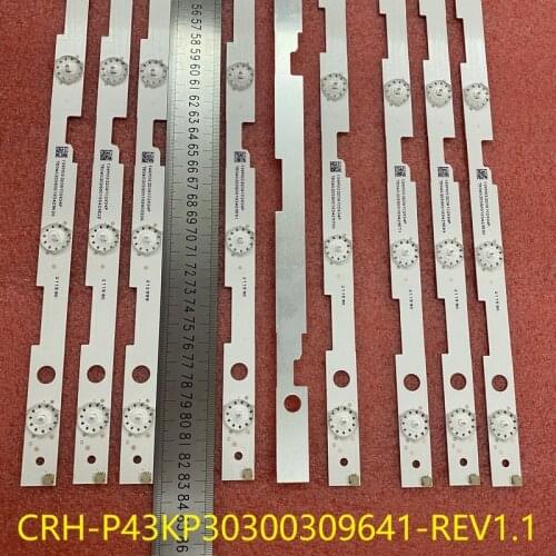 3pcs/set 9LED LED bar for Sharp LC-43FG5242E LC-43UI7252E CRH-P43KP30300309641-REV1.1 BC RF-AJ430S30-0901S-09 LC430EQY-SH M1