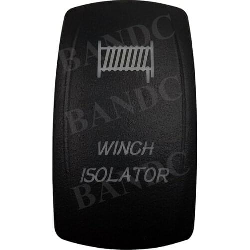 Cover Cap Only! WINCH ISOLATOR Laser Etched Rocker Switch Backlit Cover Cap for Marine Boat Vehicle Ship Yacht, Boat Accessories