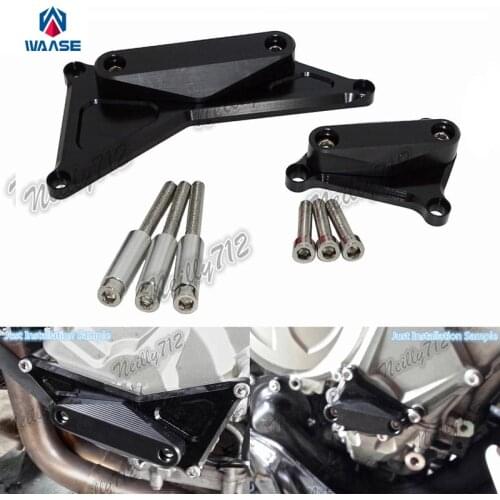 Waase Black Motorcycle Left & Right Engine Crash Pads Frame Slider Protector For BMW S1000XR S 1000 XR 2015 2016 2017