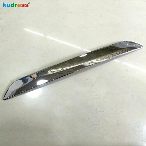 Rear Trunk Cover Trim For Toyota Sienta NHP170 2015 2016 2017 ABS Chrome Tailgate Decoration Frame Strip Car Styling Accessories