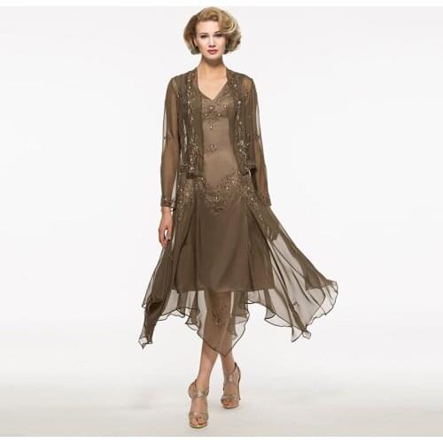 Tanpell Elegant Evening Dress V Neck Embroidery Long Sleeves Beading Sequins Woman Party Gown A Line Evening Dress