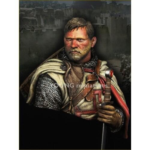 1/10 TEMPLAR KNIGHT Resin Figure Bust GK Movie role Historical and humanistic themes Uncoated No colour