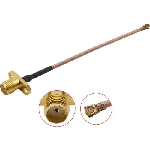 1Pcs IPX U.fl IPEX to SMA Female IPX RG178 Cable 2 Hole Flange Mount Panel RF Coaxial RG178 Pigtail Extension Jumper Cable
