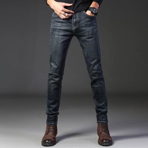 2020 Mens Jeans Fashion Straight Denim Pants Men Classic Casual Jeans Male Plus Size Denim Trousers Ripped Jeans for Men 28-40