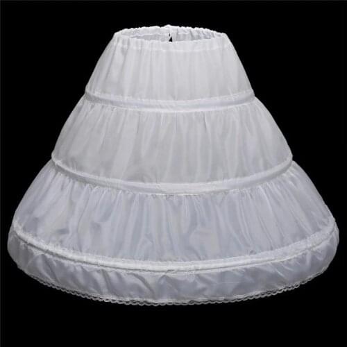 Inform Newly Design A-line 3 Hoops Kids Crinoline Bridal Underskirt Wedding Accessories For Flower Girl Dress
