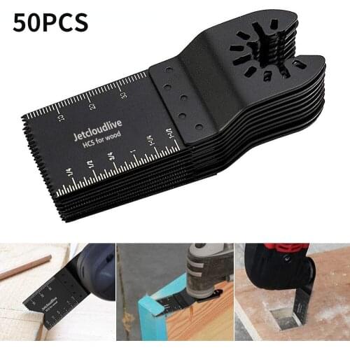 50Pcs Wood Oscillating Saw Blades Professional Multitool Quick Release Saw Blades Fit Porter Cable Rockwell Makita Black Decker
